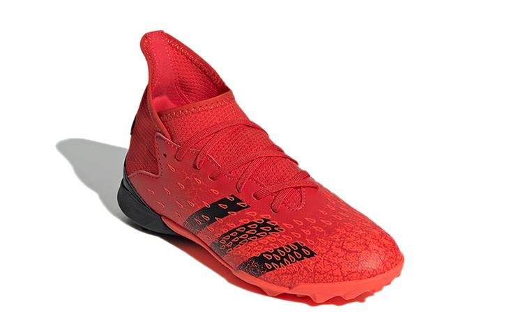 adidas Predator Freak .3 Turf K Okrągły nosek Sznurowane Odporne na ścieranie Odporne na ścieranie Średnio wysokie Buty Piłkarskie Dziecięce FY6314