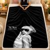 Flannel BlanketLady Gaga Warm Soft Throw Blanket for Indoor Sofa Bed Living Room Use