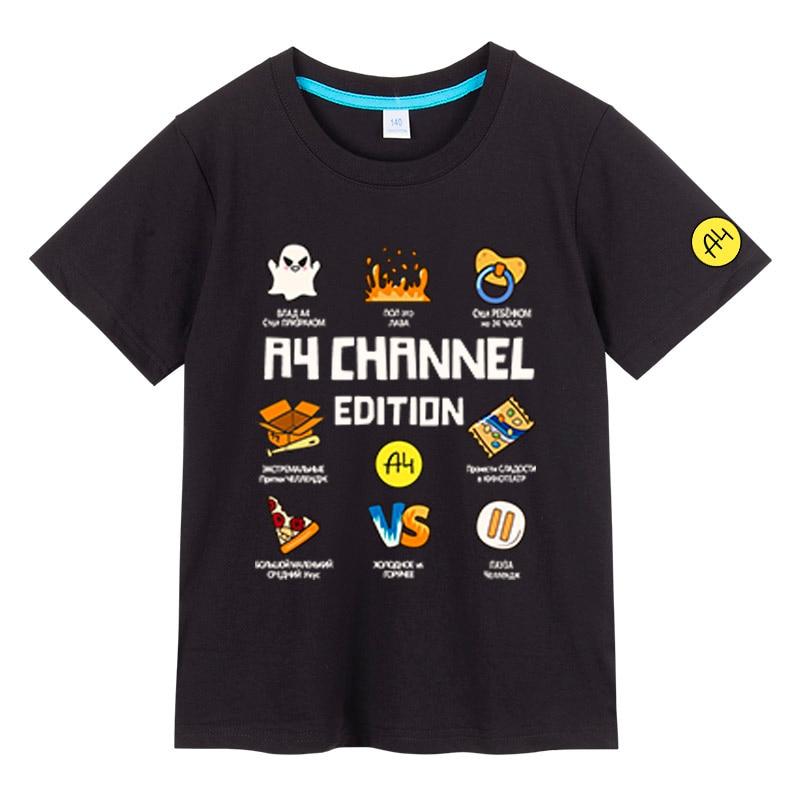 

Merch A4 Футболки з принтом із мультфільмом Lamba Літні бавовняні футболки з короткими рукавами Футболки для дітей Повсякденні дитячі футболки Костюм Топи Милий подарунок 120 чорний