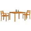 Garden Dining Set 3 pcs Brown Solid Acacia Wood