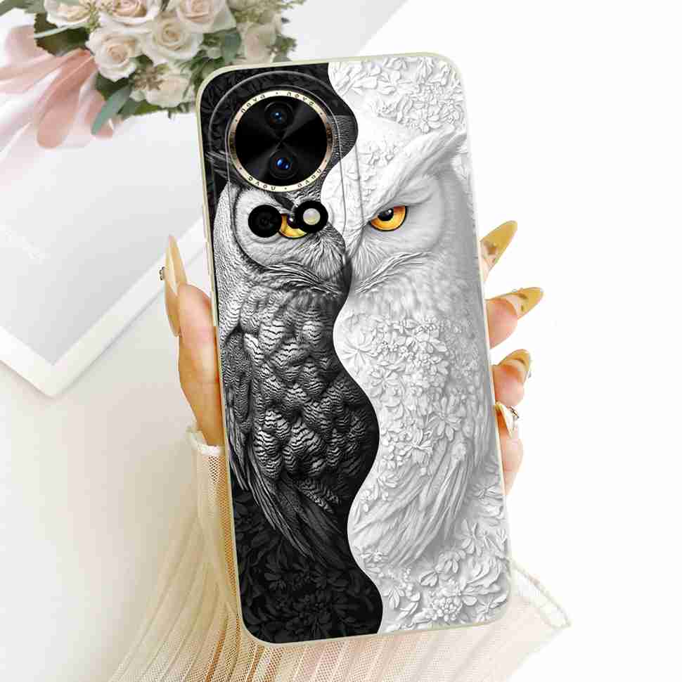 Neu Für Huawei nova 12 5G BLK-AL00 Hülle Luxus Blume Schmetterling Silikon Rückseite Für Huawei Nova12 5G Handyhüllen Bumper