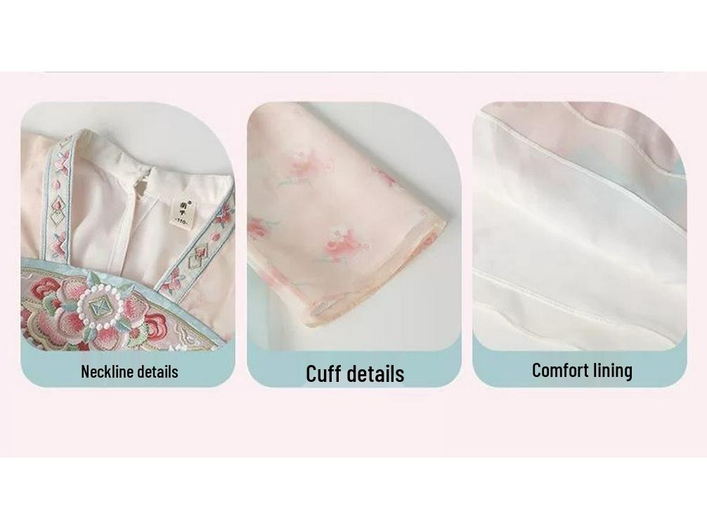 Chinese Style Fairy Hanfu Summer Ruqun: Little Girl's Ancient Tang Suit Princess Dress