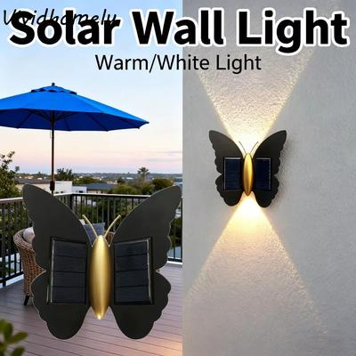 Butterfly Shaped Butterfly Solar Wall Light Motion Sensor Solar Powered Solar Powered Wall Light Decorative Lighting