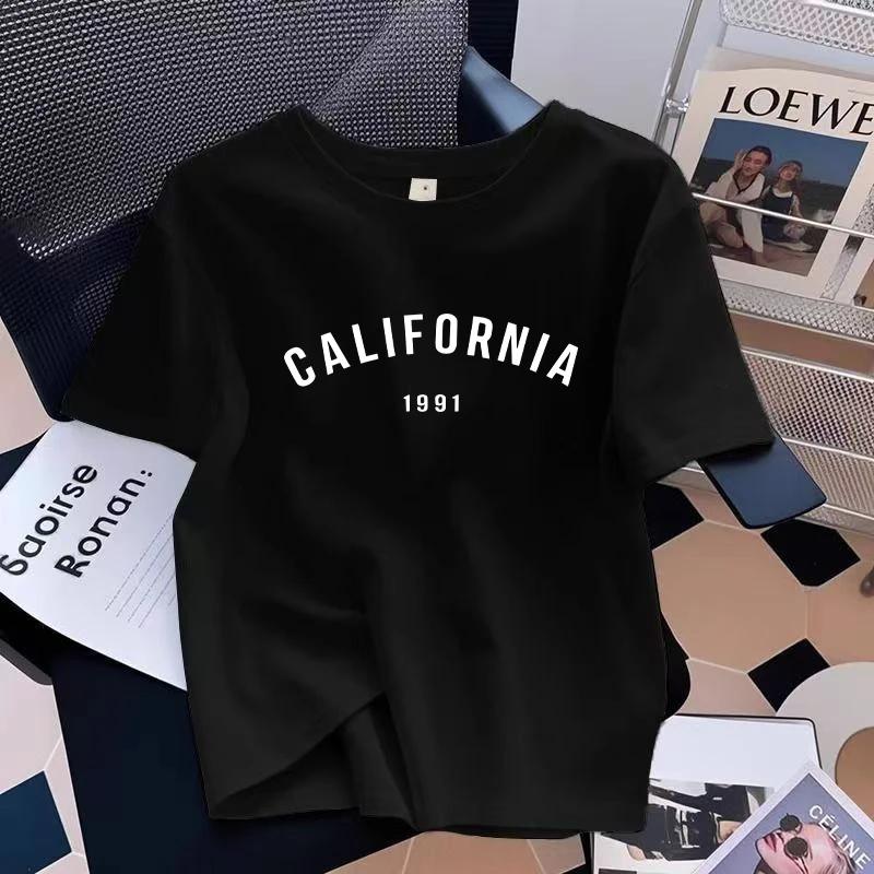 Summer Womens T-shirt Cotton Soft Casual Short Sleeve Outdoor Sports Jogging Woman Clothes Tops