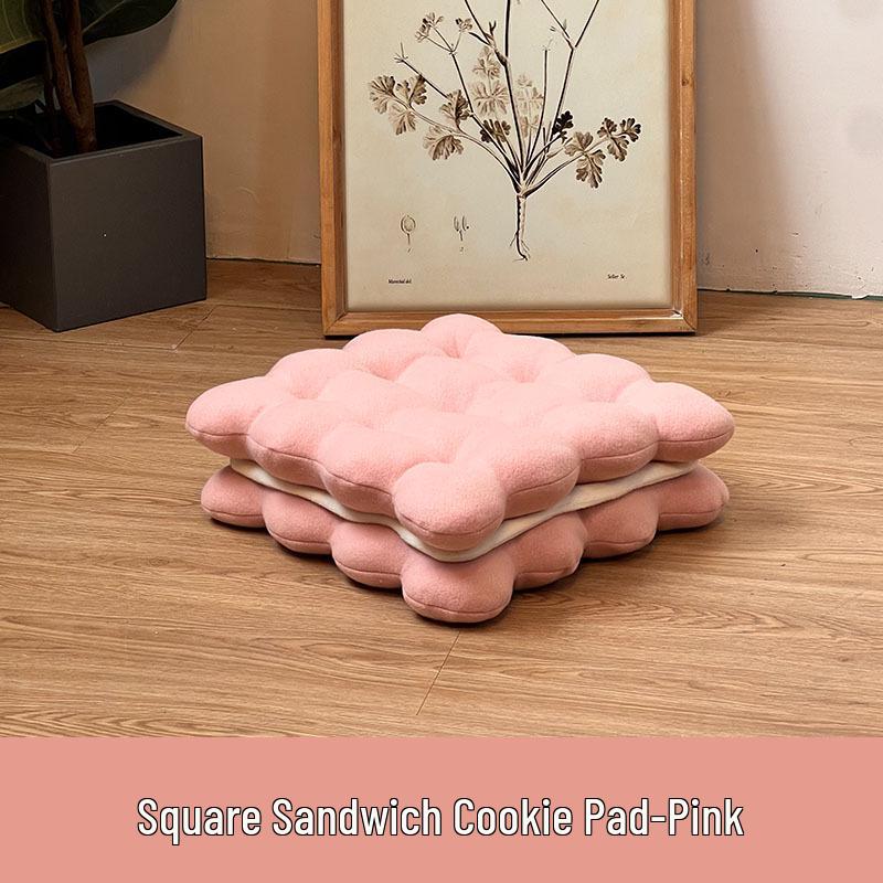 Creative Biscuit Plush Pillow: Cute, Thick Nap Cushion for Sofa and Home