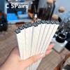 5/10Pairs White Gold Chopsticks Set Healthy Korean Sushi Sticks Chopsticks Reusable Non-Slip Chopsticks For Party Hotel Restaura
