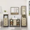 4 Piece Bathroom Furniture Set Sonoma Oak Particleboard
