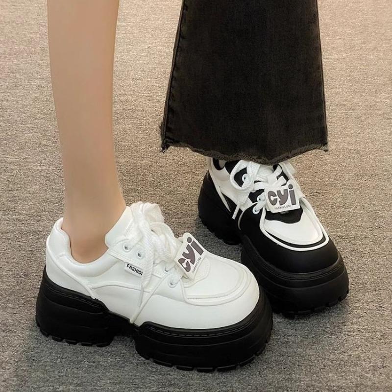 Muffin platform versatile bread shoes autumn new dad shoes small high heels ultra-light casual sports shoes