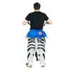 Reitendes Zebra Aufblasbares Kostüm, Erwachsene
