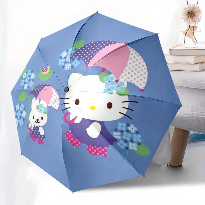 1pc Hello Kitty Day Adventure Umbrella with Plastic Handle,Suitable for All Seasons Home Travel Outdoor UmbrellaSanlio523