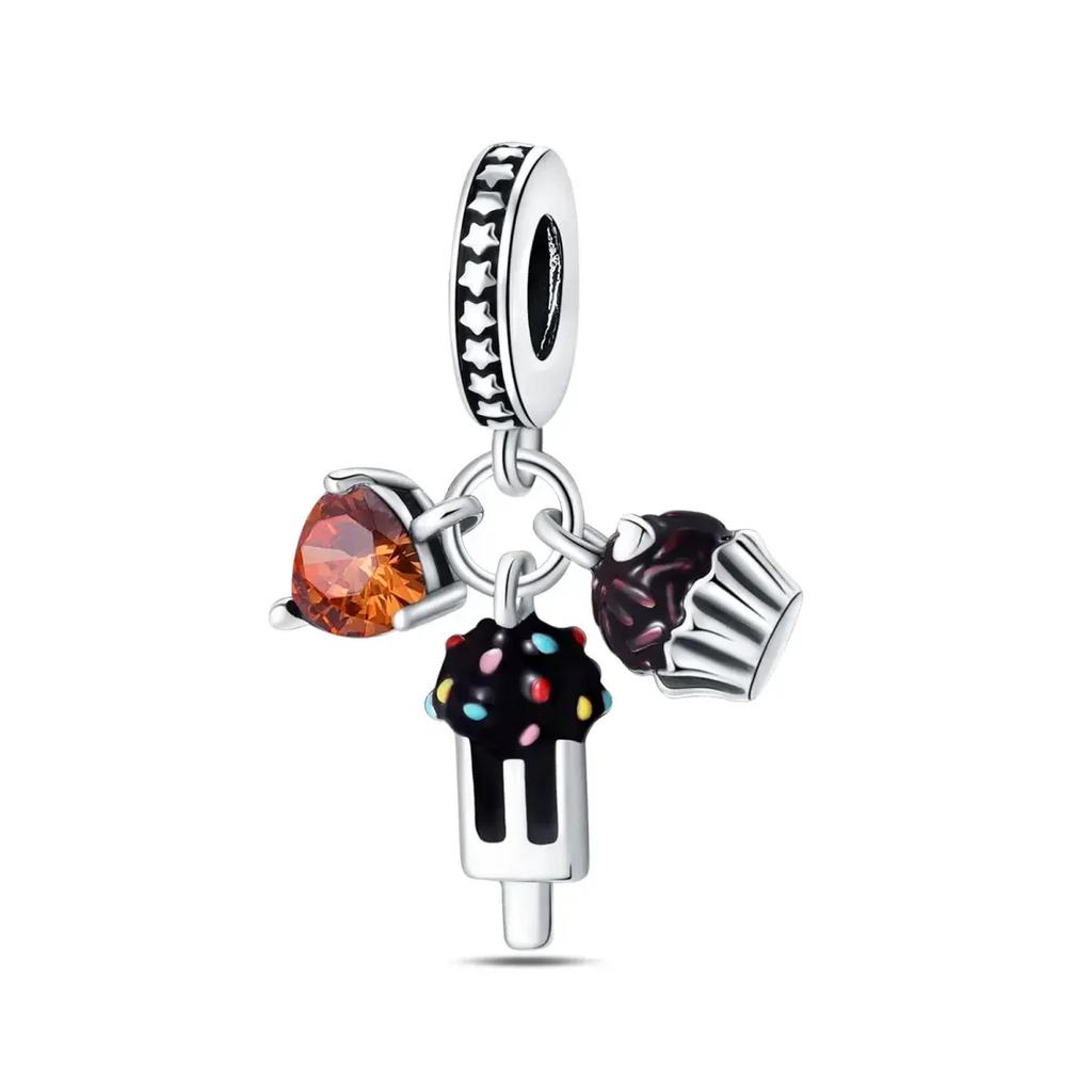 Coppergourmet Fruit Snack Series Macaron Charm For Women Diy Bracelet Fine Jewelry Making Gift