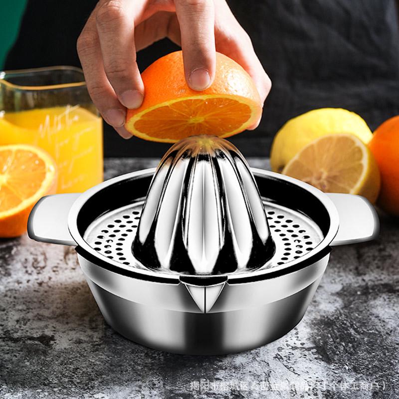 304 Stainless Steel Thickened Hand-Press Juicer for Lemons and Oranges with Customizable Logo