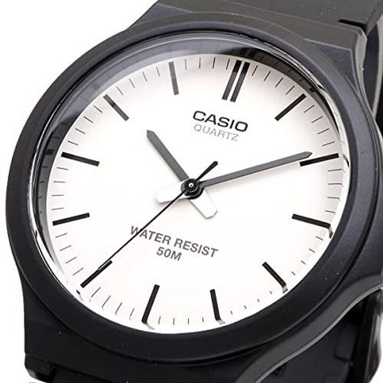 Casio Standard Analog Quartz Wristwatch MW-240-7EV No Gift Box Mens Black White Overseas Model