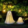 3Pcs Light Up Ghosts For Indoor Halloween Decorations Battery Powered White Mini Ghost Figurines With LED For Spooky Halloween