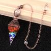 Amethyst Rainbow Stone Aquamarine Crystal Pendulum, Wiccan Supplies and Tools, Pendulos De Energia, Healing Crystals for Energy Balancing Chakra