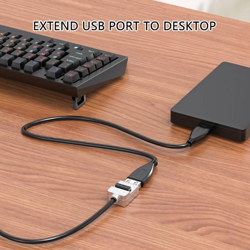 USB 2.0 Terminal Block Connector Solderless Adapter with Metal Case Support Charging for USB Repair Adapter Connector
