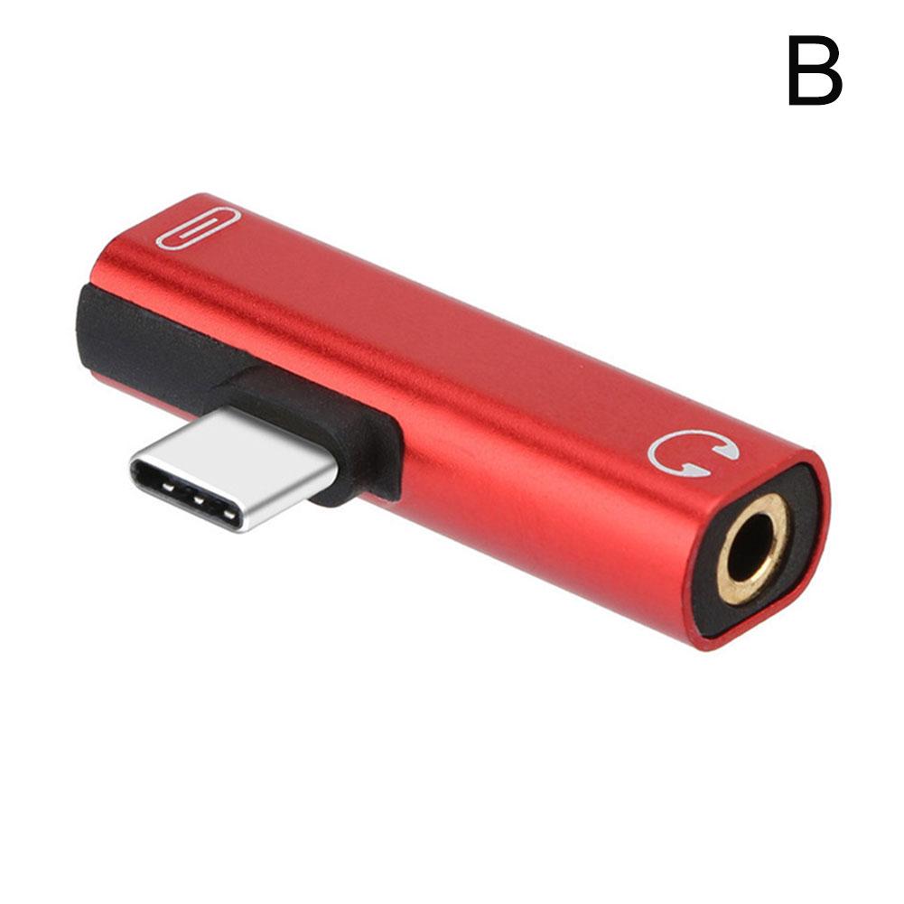 2 In 1 Type C To 3.5mm Jack Converter Earphone Audio Adapter Usb Type Cable C To C Type Headphone Converter Cable Aux For Huawe