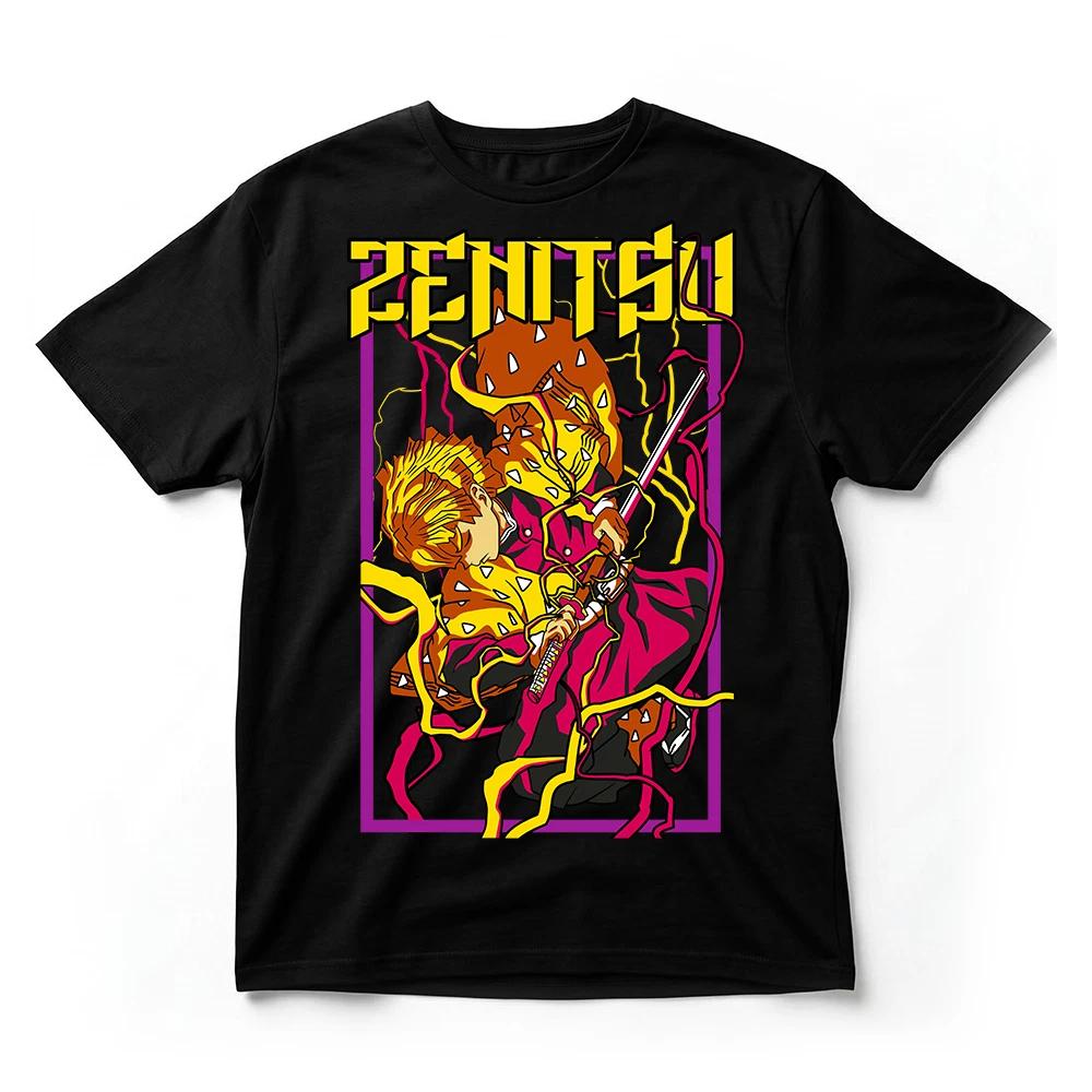 Demon Slayer Zenitsu Agatsuma Thunder TShirt Lightning Kimetsu Anime Graphic S