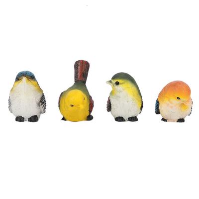 4 Stück Harz Vögel Tierfigur Dekoration Rasen Garten Hof Ornamente
