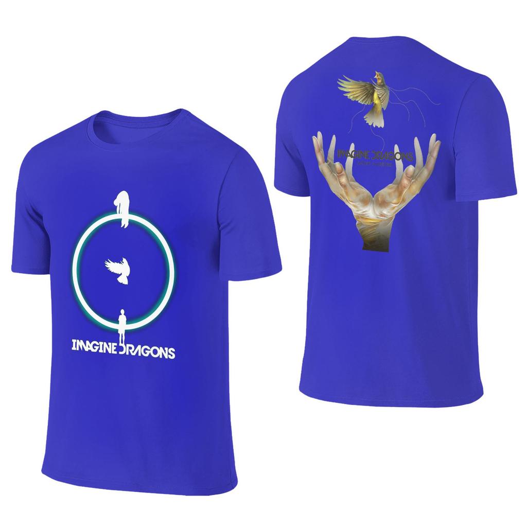 Imagine Dragons Band T-Shirt Man Loom Tour Streetwear Cotton T-Shirts Summer O Neck Novelty Tee Shirt Custom Logo Big Size Tops