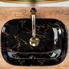 Umywalka belinda black marble shiny - nablatowa sku rea-u8907