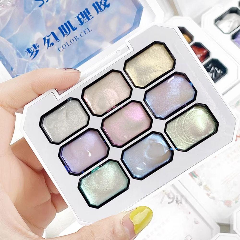 Esmalte de Gel de 9 Colores Polvo para Uñas Semipermanente 2025 Uñas de Gel