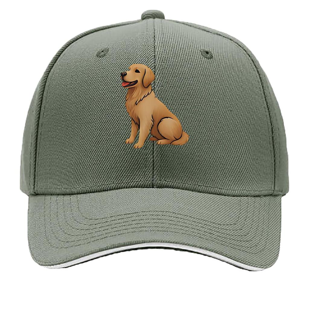 Cartoon Golden Retriever Resin OrnaUnisext Hip Hop Hat Fashion Outdoor Sports Sandwich Baseball Cap