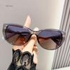 New Fashionable Sunglasses Women Black Plastic Elliptical Decoration Sun Glasses Men Luxury  Design Trendy Spectacle Uv400