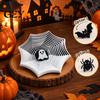 Halloween Stress Relief Gadget Spider Web Fidget Toy, 3D Printed Sensory Puzzle Unique Party Gift with Ghost Slider, Desktop Decompression for Adults