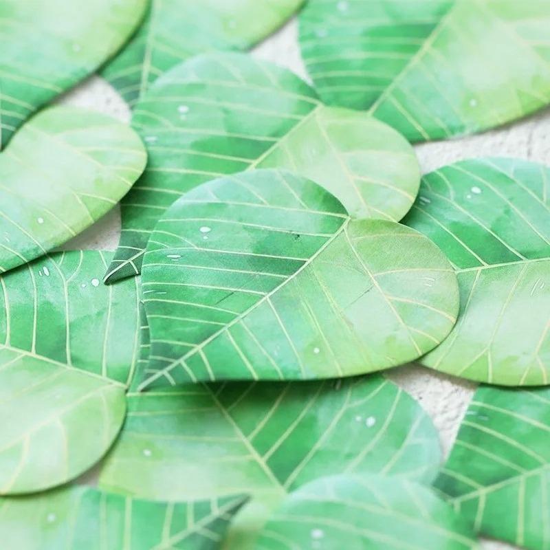 30 Pcs Leaf Sticky notes Planner to do list Planner Take notes messages memo pad Stationery office supplies