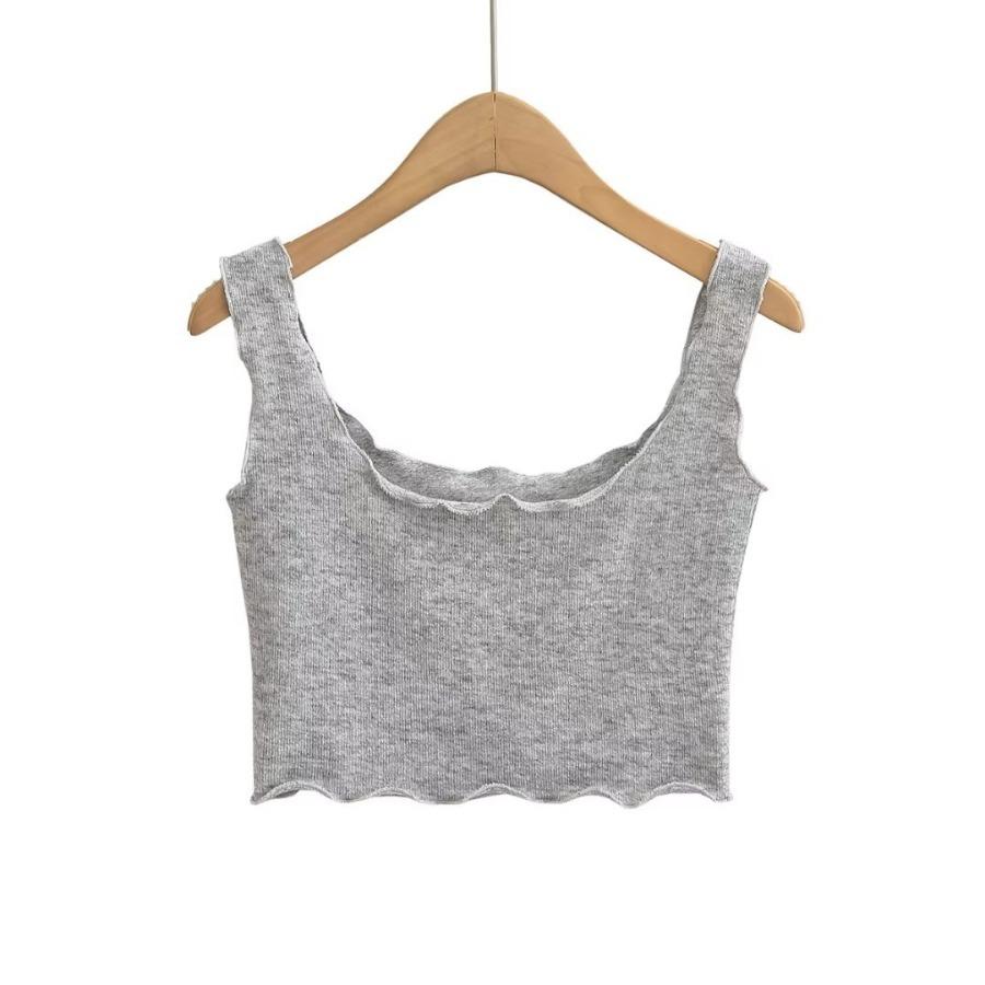 Летние женские вязаные топы без рукавов — фото 5