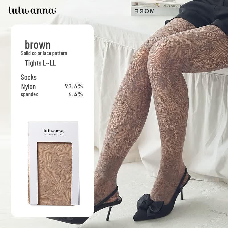 Tutuanna Women s Summer Thin Bow Print Pantyhose L