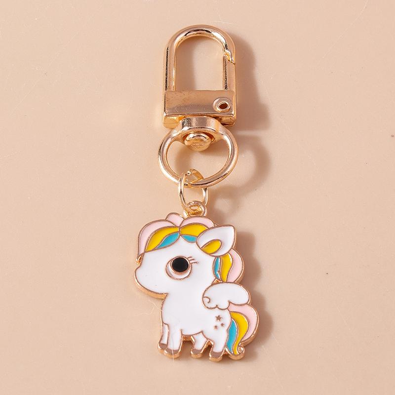 

Cute Enamel Unicorn Keychain Horse Key Ring Women Girls Handbag Pendant DIY Jewelry Gift Accessories