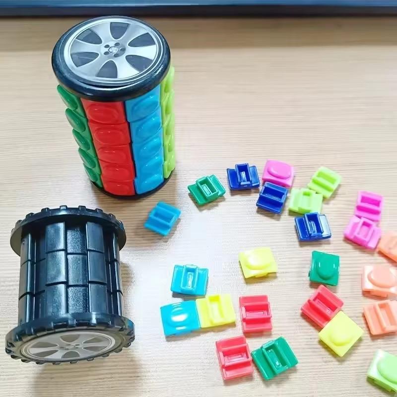 7 Layers 3D Corn Cube Tower Mathematical Wheel Arithmetic Tools Stress Relief Decompression DIY Cylindrical Puzzle Toy