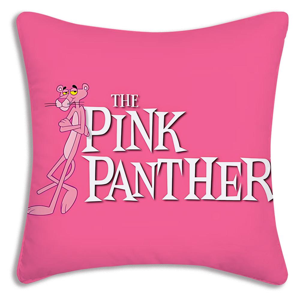 

Hot Cartoon Pillow Covers Cartoon Sofa Decorative Home Double-sided Printing Short Pinks Panthers Plush Cute Cushion Cover 12x12Inch