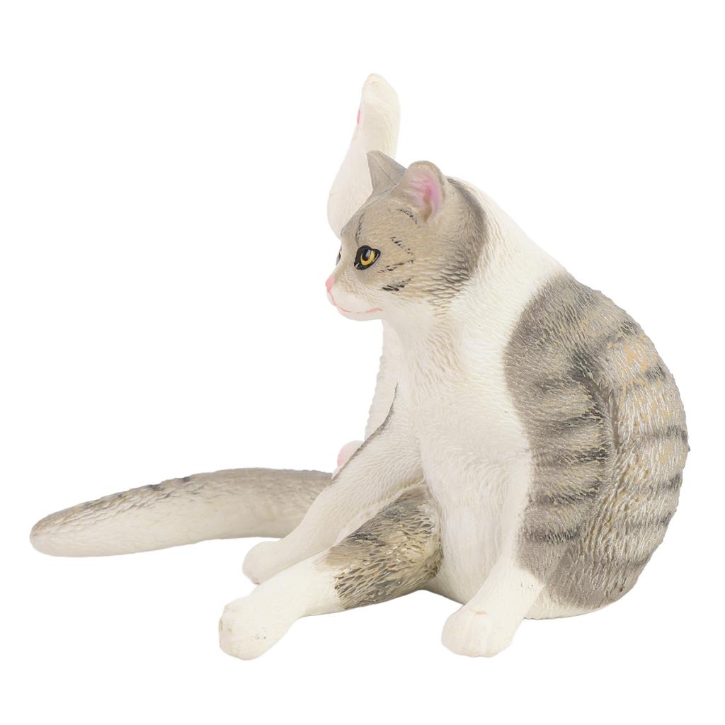 Realistische Katzenfigur Pädagogisch Lebensecht Niedlich Simuliertes Katzenmodell Spielzeug für Kinderzimmer Schreibtisch