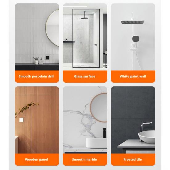 Wodoodporny uchwyt na telefon pod prysznic - Obrotowy o 480 stopni, odporny na zaparowanie, dotykowy futerał na ekran na lustro, ścianę, do łazienki, regulowany