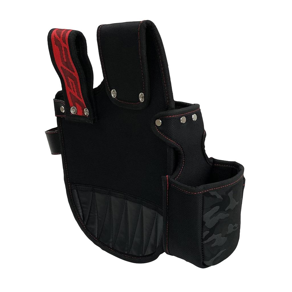 SK11 Nail Bag with Holder, Reinforced Bottom, Black Camouflage Fabric, and Unique Belt Loops, PRO-RD15 Camouflage Black