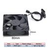 80mm 8cm 8025 DC 12v Big 4pin or 3pin  Brushless Computer Cooling Fan PC Fans For Case GPU CPU Cooler Radiator 80x80x25mm