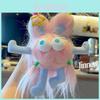 Adorable Diy Plush Bunny Keychain Accessory For Cute Backpack Decoration In Brown Pink Green And White Colors