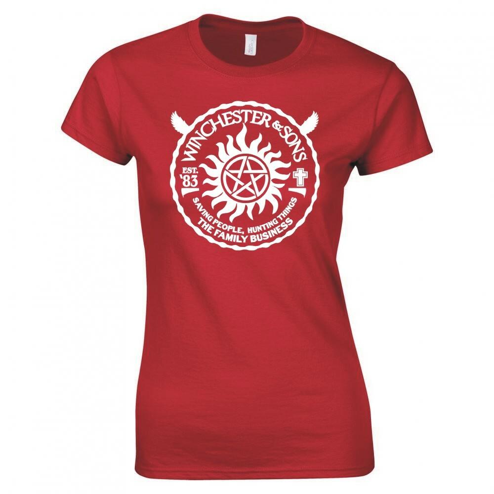 Supernatural Winchester Sons Ladies Skinny Fit Tshirt S