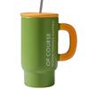 Large Capacity Ceramic Cup High Value Mug Simple Household Drinking Cup with Straw Office Student Couple Cup