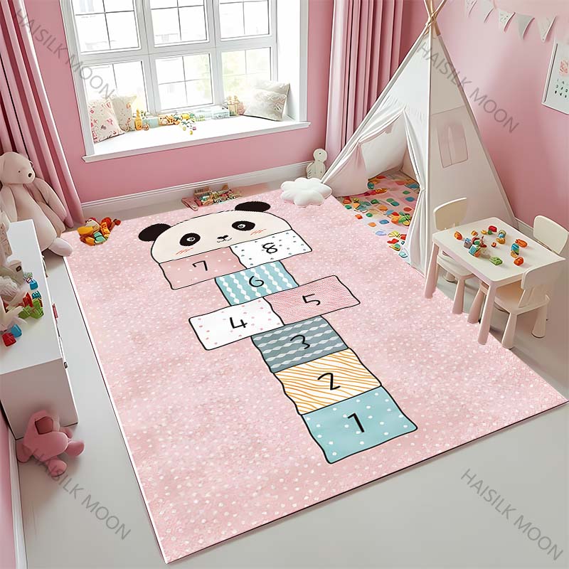 New To Hopscotch Printed Carpet! Beautify The Space, Anti-slip Sound Insulation, Living Room Bedroom Area Can Used Mat Kids Gift