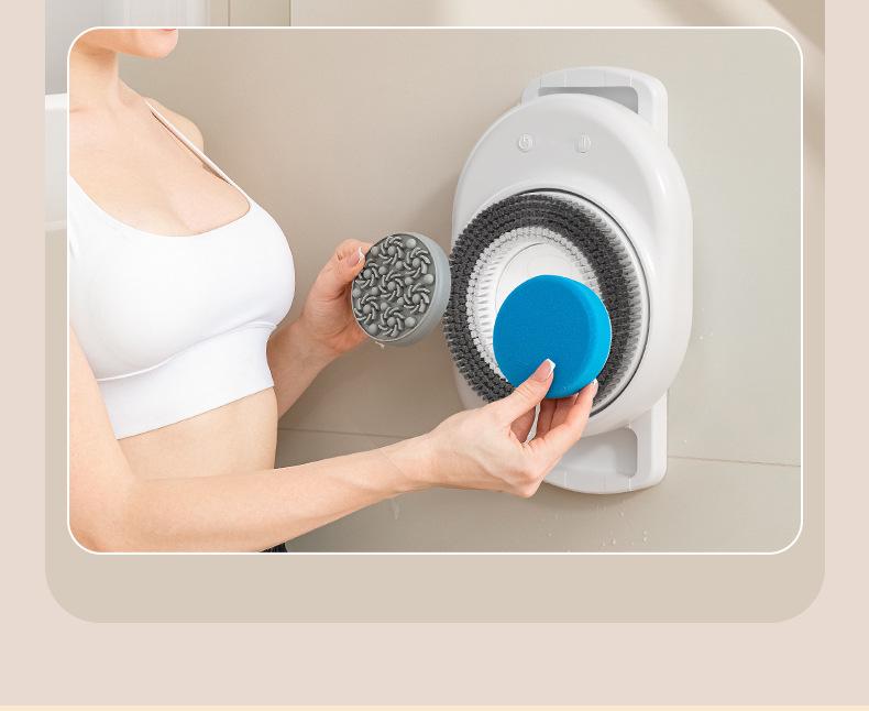 Intelligenter Wand-Rückenkratzer: Automatische Peeling- & Wasserdichte Massagebürste für Zuhause