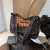 Retro Denim Bag, New Tote Casual Shoulder Bag, Large-capacity College Student Messenger Bag Tide