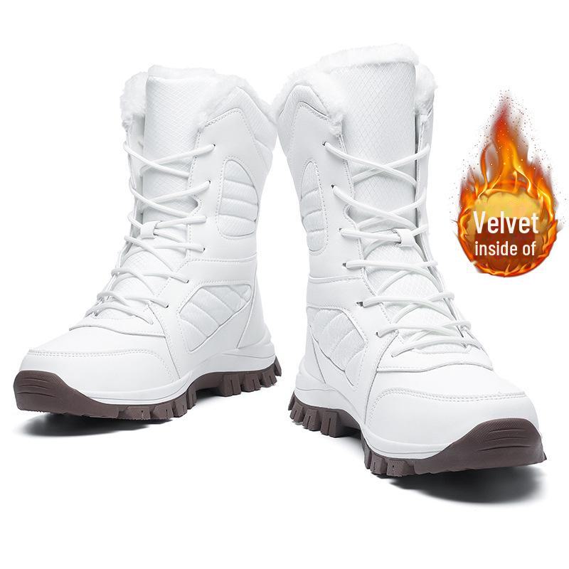 Men's Winter Adventure High-Top Combat Boots - Large Size, Warm, Outdoor Desert & Mountaineering