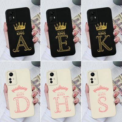 Für Xiaomi Redmi 8 9 9A 9C 10C 12C A1 A2 A1+ A2+ Handyhülle Crown Love Letters Weiche Silikon-Quadrat-Rückseite für Redmi Phone Bumper Bags Hüllen
