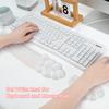 MOSISO Gel Keyboard Wrist Rest Wrist Support for Curved Ergonomic Base for Pain Relief Soft Cooling Gel Easy Typing & Mouse, Anti-Slip Home/Office, &