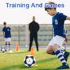 Jonuin Soccer Ball Size 4, Youth Training Football with Pump, Needle & Bag, Durable Leather for Amateur & Pro, Kids Gift