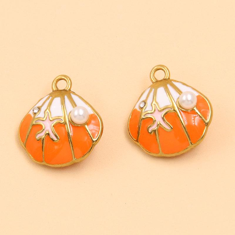 17x18mm Stainless Steel Shell Pendant Charm for DIY Jewelry